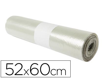 Rollo 20 bolsas basura transparentes 70µ 52x60cm. 20l.